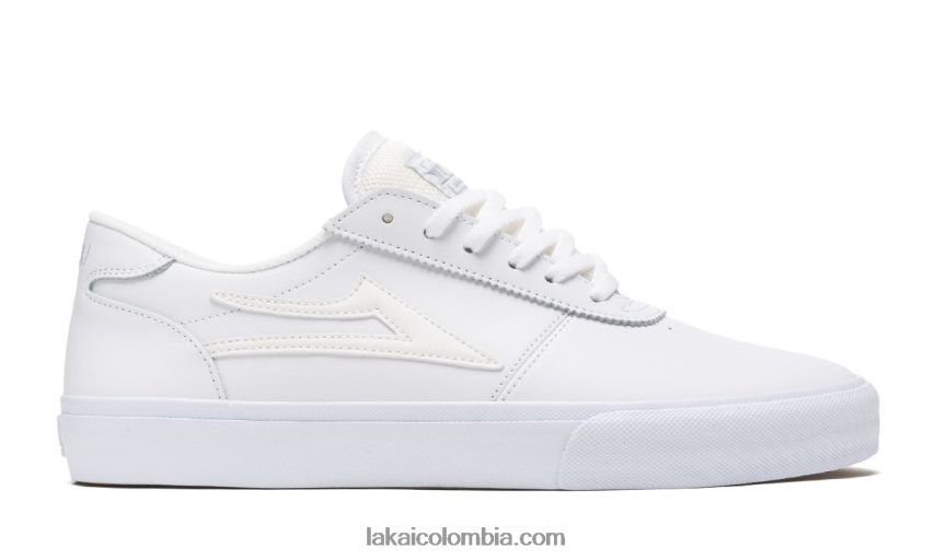 N0ZDT4288 blanco zapatos de skate de cuero Manchester Lakai